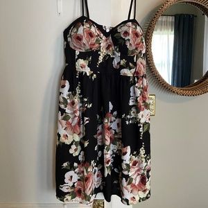 New With Tags Xhilaration Black Floral Dress